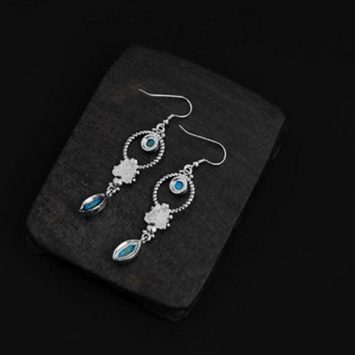 925 Sterling Silver Vintage Turquoise Waterdrop Earrings 925 Sterling Silver Vintage Turquoise Waterdrop Earrings