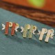 925 Sterling Silver Hetian Cyan Jade Bamboo Luck Stud Earrings 925 Sterling Silver Hetian Cyan Jade Bamboo Luck Stud Earrings