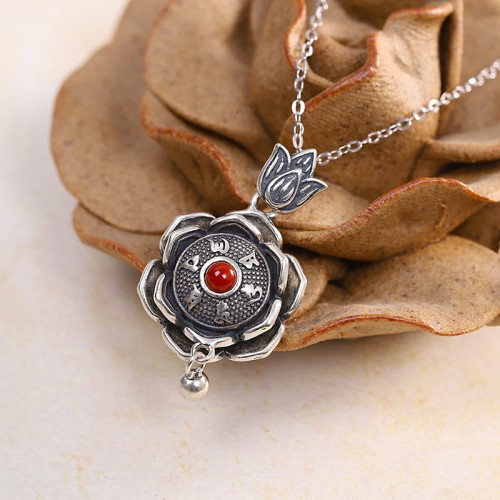 925 Sterling Silver Om Mani Padme Hum Lotus Peace Jewelry Set 925 Sterling Silver Om Mani Padme Hum Lotus Peace Jewelry Set
