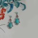 Tibetan Vintage Turquoise Waterdrop Strength Earrings