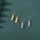 925 Sterling Silver Hetian Jade Cat Eye Bamboo Luck Drop Earrings 925 Sterling Silver Hetian Jade Cat Eye Bamboo Luck Drop Earrings