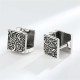 Grass Pattern Square Stud Earrings Grass Pattern Square Stud Earrings