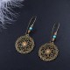 Round Flower Luck Drop Earrings Round Flower Luck Drop Earrings