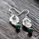 925 Sterling Silver Turquoise Lotus Leaf Protection Earrings 925 Sterling Silver Turquoise Lotus Leaf Protection Earrings