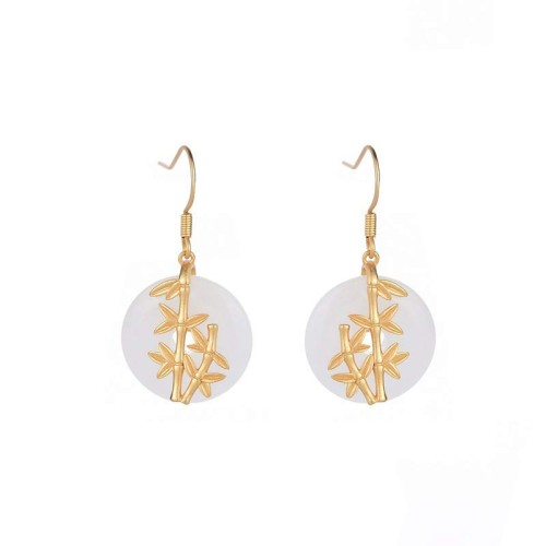 Feng Shui White Jade Fortune Earrings Feng Shui White Jade Fortune Earrings