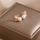 18K Gold Pearl Butterfly Love Stud Earrings 18K Gold Pearl Butterfly Love Stud Earrings