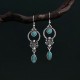 925 Sterling Silver Vintage Turquoise Waterdrop Earrings 925 Sterling Silver Vintage Turquoise Waterdrop Earrings