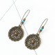 Round Flower Luck Drop Earrings Round Flower Luck Drop Earrings