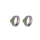925 Sterling Silver Cyan Jade Success Stud Earrings 925 Sterling Silver Cyan Jade Success Stud Earrings