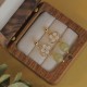 Tridacna Stone Flower Jade Bead Blessing Earrings