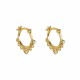 Round Lotus Flower Luck Hoop Earrings Round Lotus Flower Luck Hoop Earrings