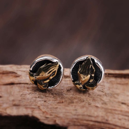 925 Sterling Silver Namaste Equality Stud Earrings 925 Sterling Silver Namaste Equality Stud Earrings