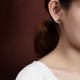 925 Silver Round Cyan Jade Healing Stud Earrings