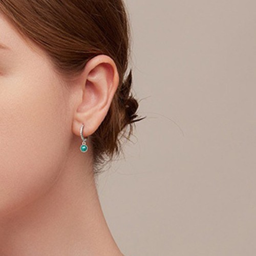 925 Sterling Silver Malachite Anti-Anxiety Drop Earrings 925 Sterling Silver Malachite Anti-Anxiety Drop Earrings