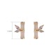 925 Sterling Silver Hetian Cyan Jade Bamboo Luck Stud Earrings 925 Sterling Silver Hetian Cyan Jade Bamboo Luck Stud Earrings