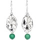 925 Sterling Silver Turquoise Lotus Leaf Protection Earrings 925 Sterling Silver Turquoise Lotus Leaf Protection Earrings