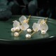 Pearl Flower Petals Luck Drop Earrings Pearl Flower Petals Luck Drop Earrings