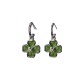 925 Sterling Silver Cyan Jade Four Leaf Clover Luck Earrings 925 Sterling Silver Cyan Jade Four Leaf Clover Luck Earrings