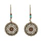 Round Flower Luck Drop Earrings Round Flower Luck Drop Earrings