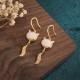 Feng Shui White Jade Fox Fortune Earrings Feng Shui White Jade Fox Fortune Earrings
