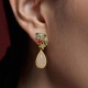 White Jade Red Agate Butterfly Protection Drop Earrings White Jade Red Agate Butterfly Protection Drop Earrings