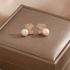 18K Gold Pearl Butterfly Love Stud Earrings 18K Gold Pearl Butterfly Love Stud Earrings