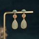 Feng Shui Jade Double Happiness Earrings