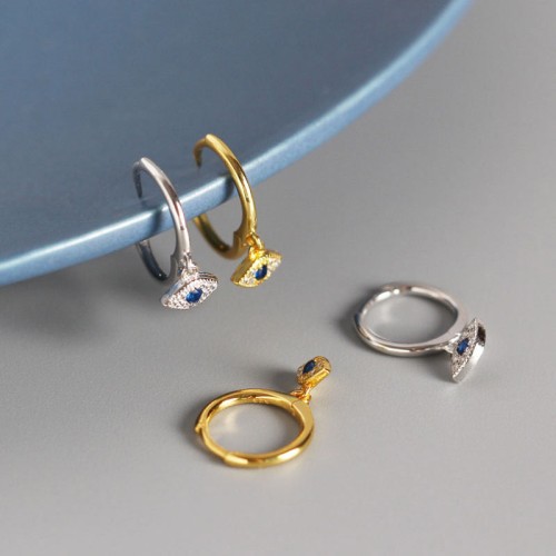 925 Sterling Silver Evil Eye Protection Stud Earrings 925 Sterling Silver Evil Eye Protection Stud Earrings