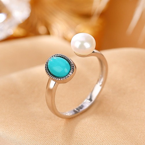 925 Silver Pearl Turquoise Healing Wisdom Jewelry Set 925 Silver Pearl Turquoise Healing Wisdom Jewelry Set