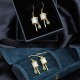 925 Sterling Silver Jade Prayer Wheel Luck Drop Earrings 925 Sterling Silver Jade Prayer Wheel Luck Drop Earrings