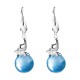925 Sterling Silver Aquamarine Leaf Flower Peace Earrings Set 925 Sterling Silver Aquamarine Leaf Flower Peace Earrings Set
