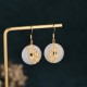 Feng Shui White Jade Fortune Earrings Feng Shui White Jade Fortune Earrings