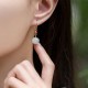925 Sterling Silver 14K Gold-Plated Hetian Jade Red Agate Luck Earrings 925 Sterling Silver 14K Gold-Plated Hetian Jade Red Agate Luck Earrings