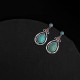Tibetan Vintage Turquoise Waterdrop Strength Earrings