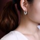 Round Jade Cyan Jade Prosperity Luck Earrings Round Jade Cyan Jade Prosperity Luck Earrings