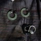 Round Jade White Jade Prosperity Earrings Round Jade White Jade Prosperity Earrings