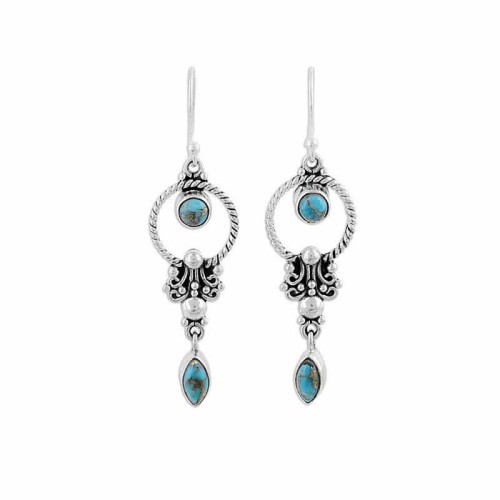 925 Sterling Silver Vintage Turquoise Waterdrop Earrings 925 Sterling Silver Vintage Turquoise Waterdrop Earrings