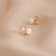18K Gold Pearl Butterfly Love Stud Earrings 18K Gold Pearl Butterfly Love Stud Earrings
