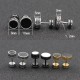Titanium Steel Men’s Balance Round Stud Earrings
