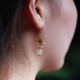 Hetian Jade Flower 14K Gold-Plated Luck Drop Earrings