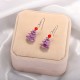 Various Crystals Christmas Tree Amethyst Healing Earrings Various Crystals Christmas Tree Amethyst Healing Earrings