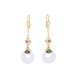 Feng Shui White Jade Blessing Earrings