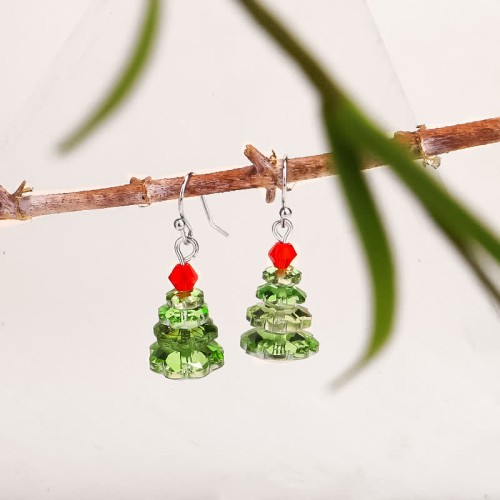 Various Crystals Christmas Tree Amethyst Healing Earrings Various Crystals Christmas Tree Amethyst Healing Earrings
