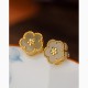 925 Sterling Silver Hetian Jade Plum Flower Luck Stud Earrings 925 Sterling Silver Hetian Jade Plum Flower Luck Stud Earrings