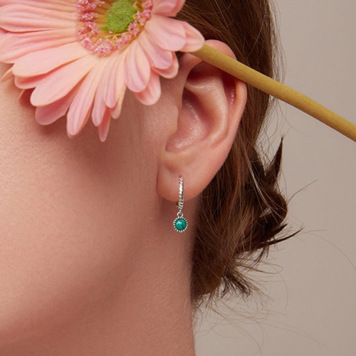 925 Sterling Silver Malachite Anti-Anxiety Drop Earrings 925 Sterling Silver Malachite Anti-Anxiety Drop Earrings