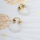 Round Jade White Jade Prosperity Earrings Round Jade White Jade Prosperity Earrings