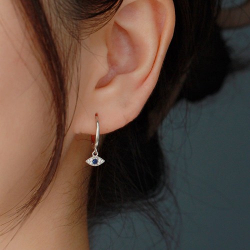 925 Sterling Silver Evil Eye Protection Stud Earrings 925 Sterling Silver Evil Eye Protection Stud Earrings