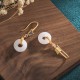 Feng Shui White Jade Butterfly Fortune Earrings