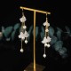Pearl Flower Petals Luck Drop Earrings Pearl Flower Petals Luck Drop Earrings