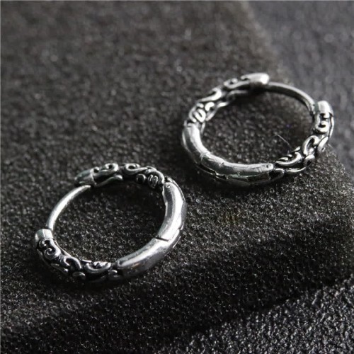 Viking Celtic Hoop Titanium Steel Balance Earrings Viking Celtic Hoop Titanium Steel Balance Earrings
